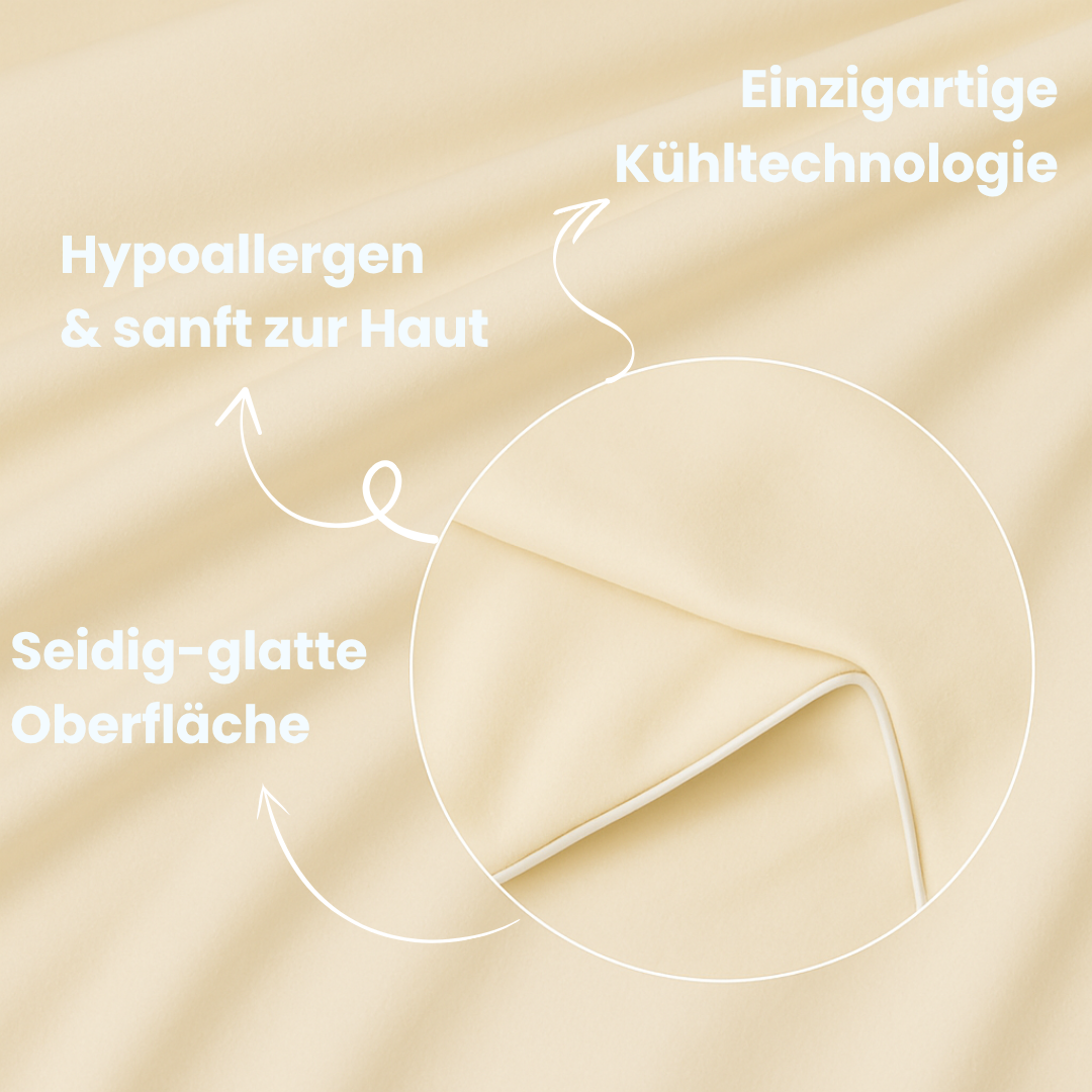 Kühlende Bettwäsche: Eisseide-Decke für entspannte Nächte ohne Überhitzung im Schlafzimmer.