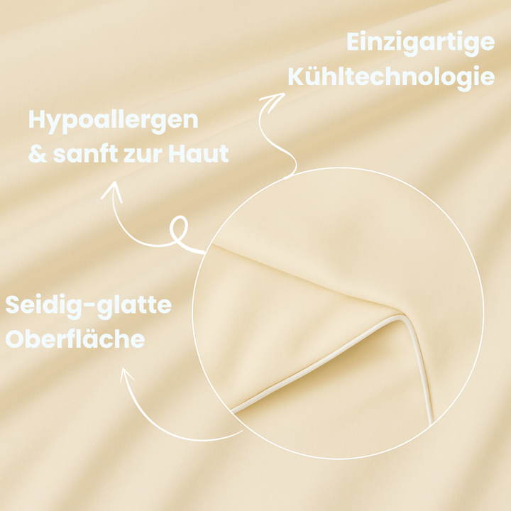 Kühlende Bettwäsche: Eisseide-Decke für entspannte Nächte ohne Überhitzung im Schlafzimmer.