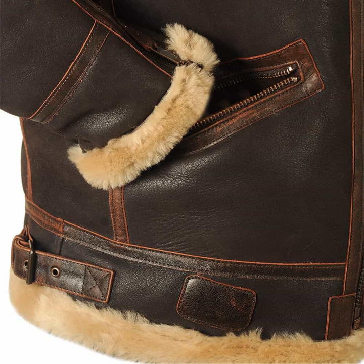 Warme Herren Pilotjacke im Bomber-Design, modern & funktional.