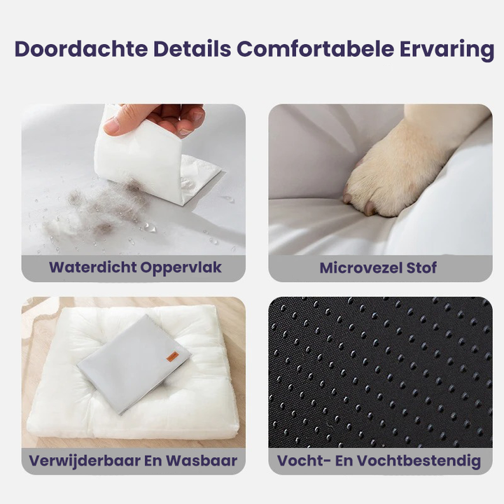 Komfortables orthopädisches Hundekissen für Hunde mit Gelenkproblemen. Wasserdichtes Hundebett, gelenkschonend.