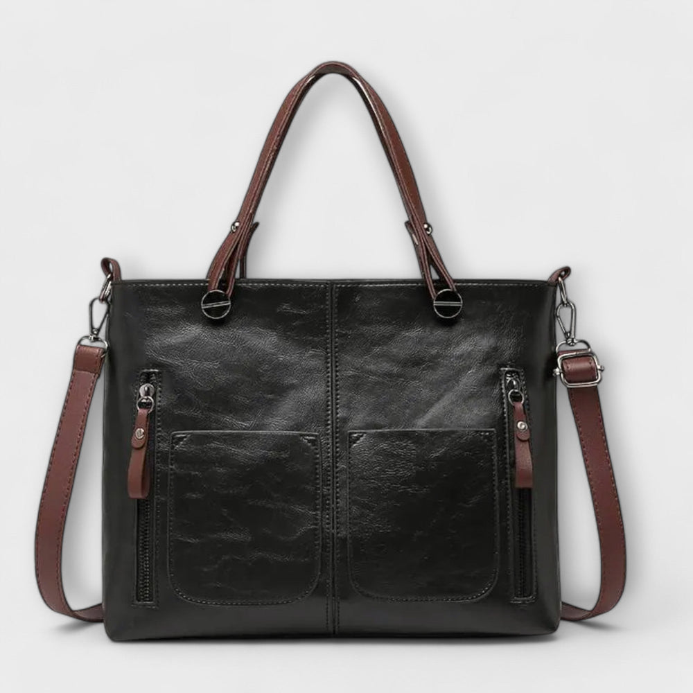 Hochwertige Damen Lederhandtasche, robust und vielseitig. Perfekt für den täglichen Gebrauch & Büro.