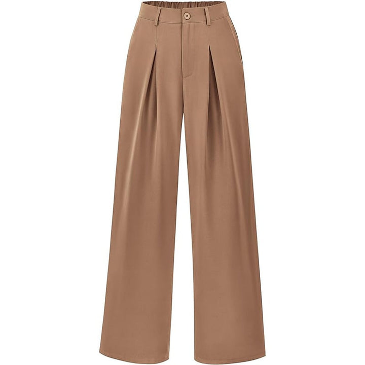 Schicke hochtaillierte Damenhose, weit geschnitten. Für Business-Meetings oder entspannte Freizeit-Looks.