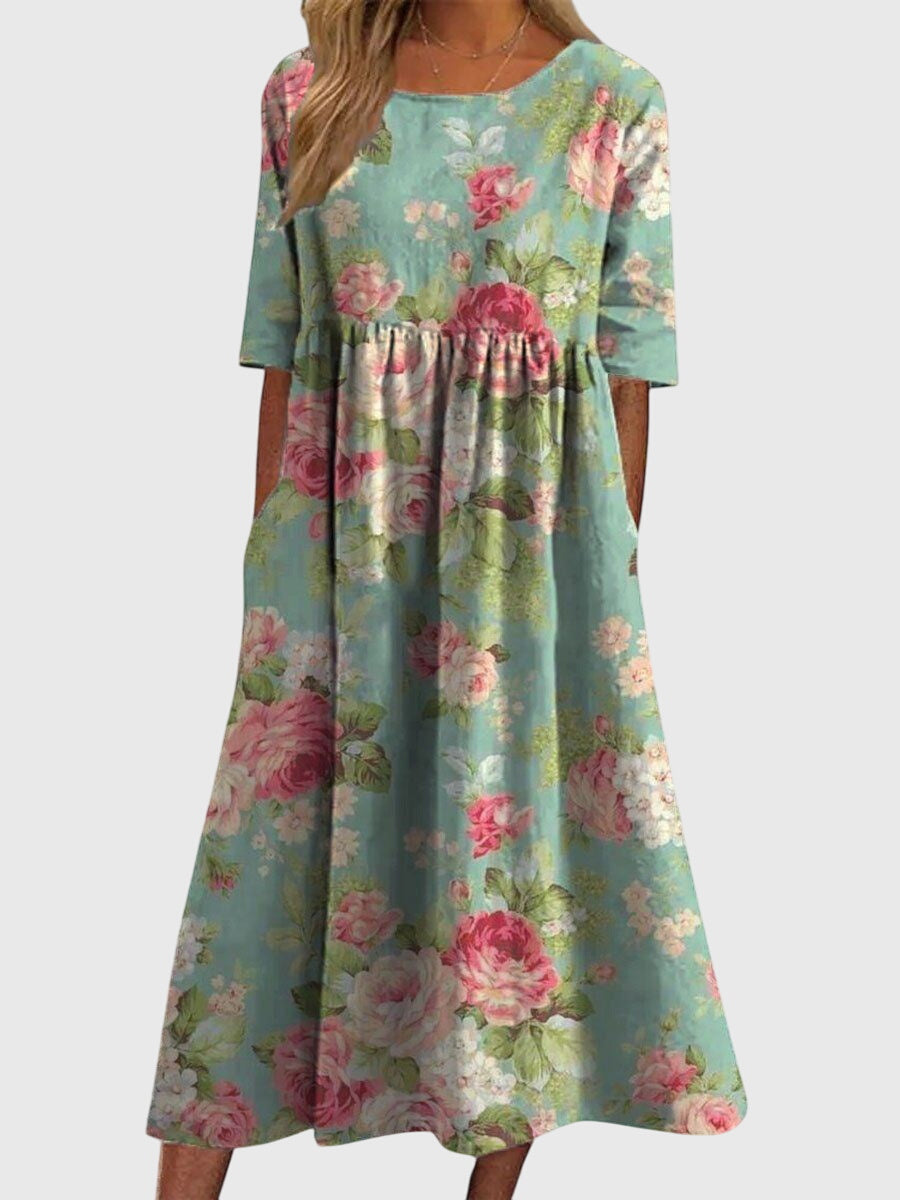 Schmeichelhaftes Damen Maxikleid mit elegantem Fall, perfekt als vielseitiges Sommer- oder Freizeitkleid.