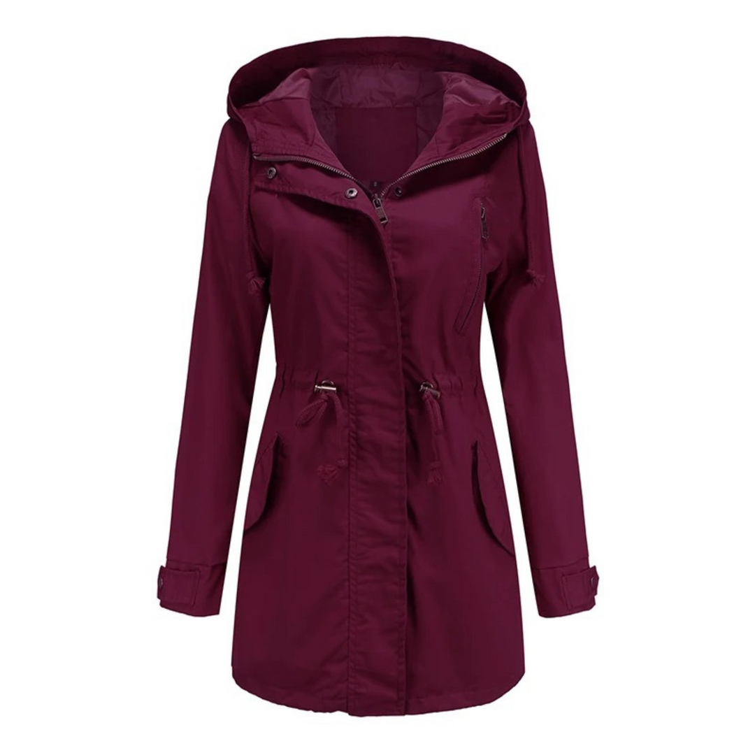 Elegante Damen Übergangsjacke Amira für Freizeit & Reise. Leicht, lang & stilvoll, ideal für Frühling/Herbst.