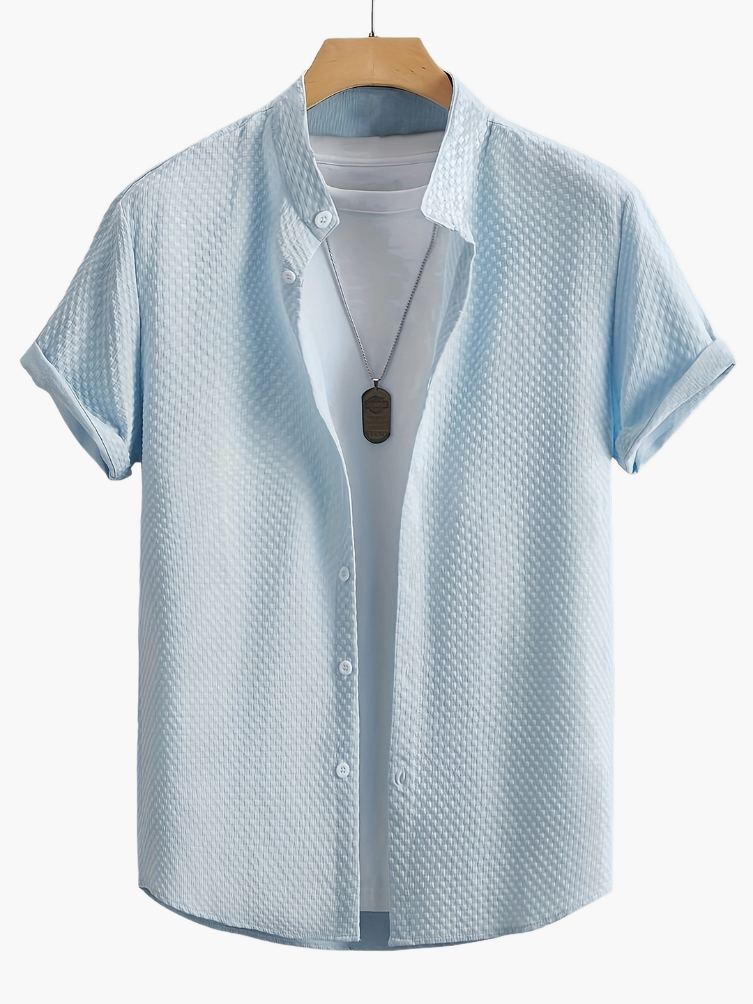Herren Kurzarm Freizeithemd, lässiger Stil. Modernes Design für Alltag und Sommer. Bequem und vielseitig.