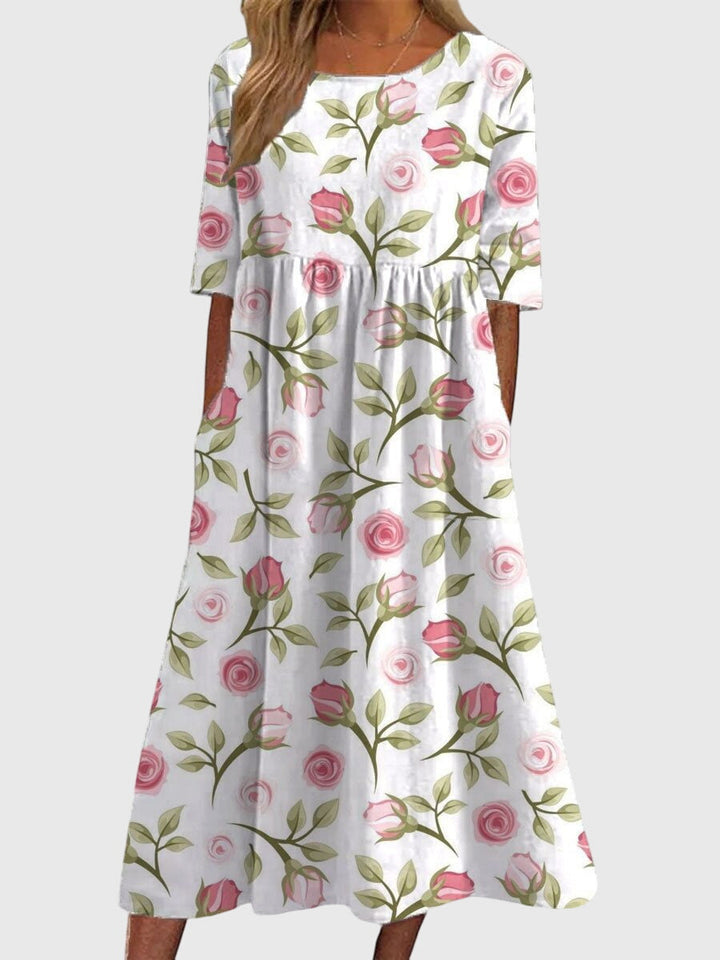 Stylisches Damen Maxikleid, fließend und schmeichelhaft, das perfekte elegante Sommerkleid für jeden Tag.