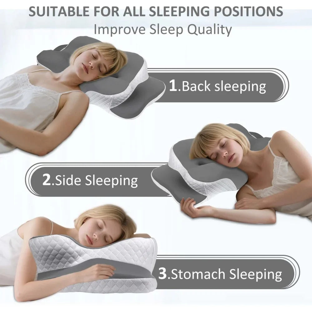Orthopädisches Memory Foam Kissen für gesunden Schlaf. Kühlend & atmungsaktiv, ideal zur Nackenentlastung.