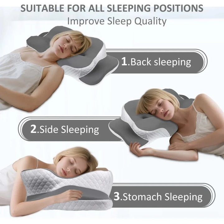 Orthopädisches Memory Foam Kissen für gesunden Schlaf. Kühlend & atmungsaktiv, ideal zur Nackenentlastung.