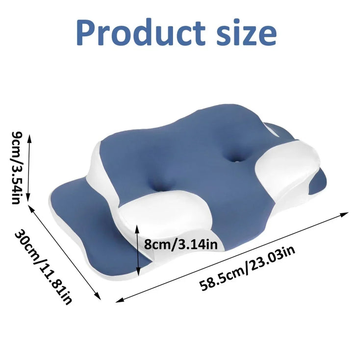 Detailansicht: Atmungsaktiver Memory Foam im orthopädischen Nackenkissen. Kühlend für Schlafverbesserung.