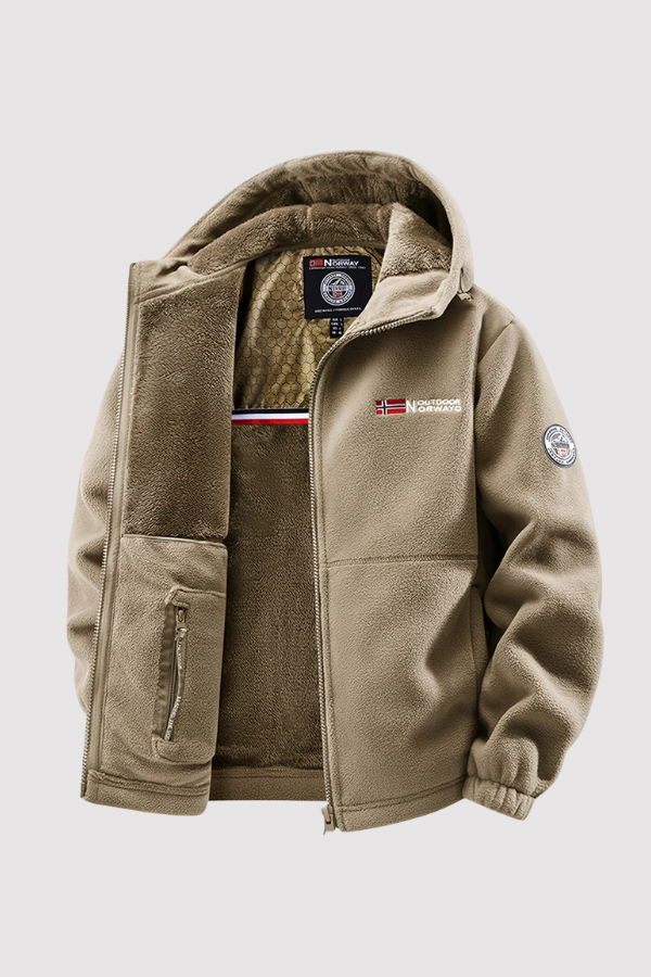 Herren Winterjacke mit Kapuze, winddicht & wasserabweisend. Warme Outdoorjacke für Kälte und Schutz.