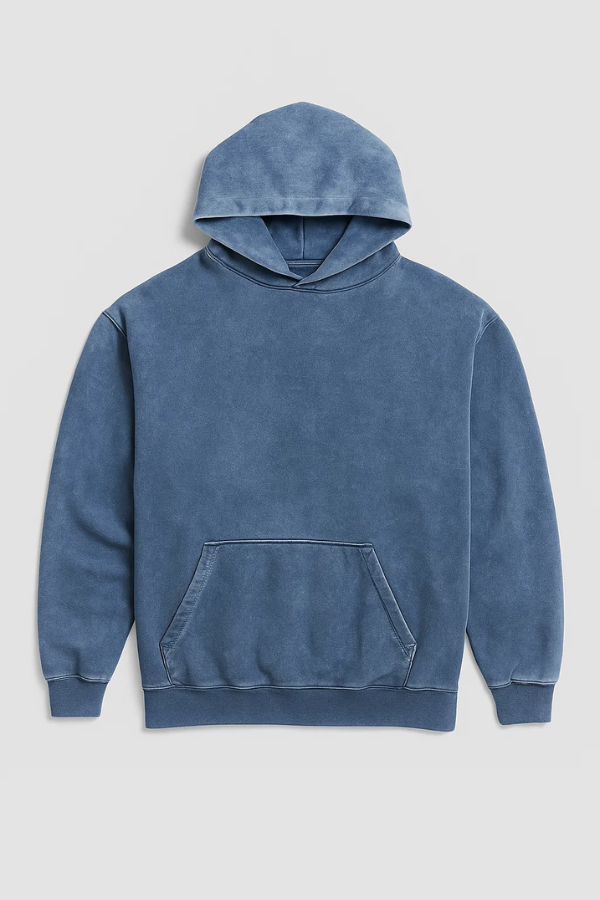 Blauer Herren Hoodie mit Kapuze & Kängurutasche; lässiger Kapuzenpullover für Freizeit & Alltag.