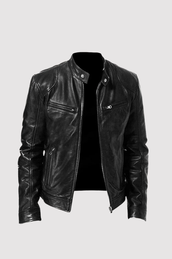 Herren Slim Fit Jacke mit Reißverschluss, modern & komfortabel, ideal für Casual-Outfits.