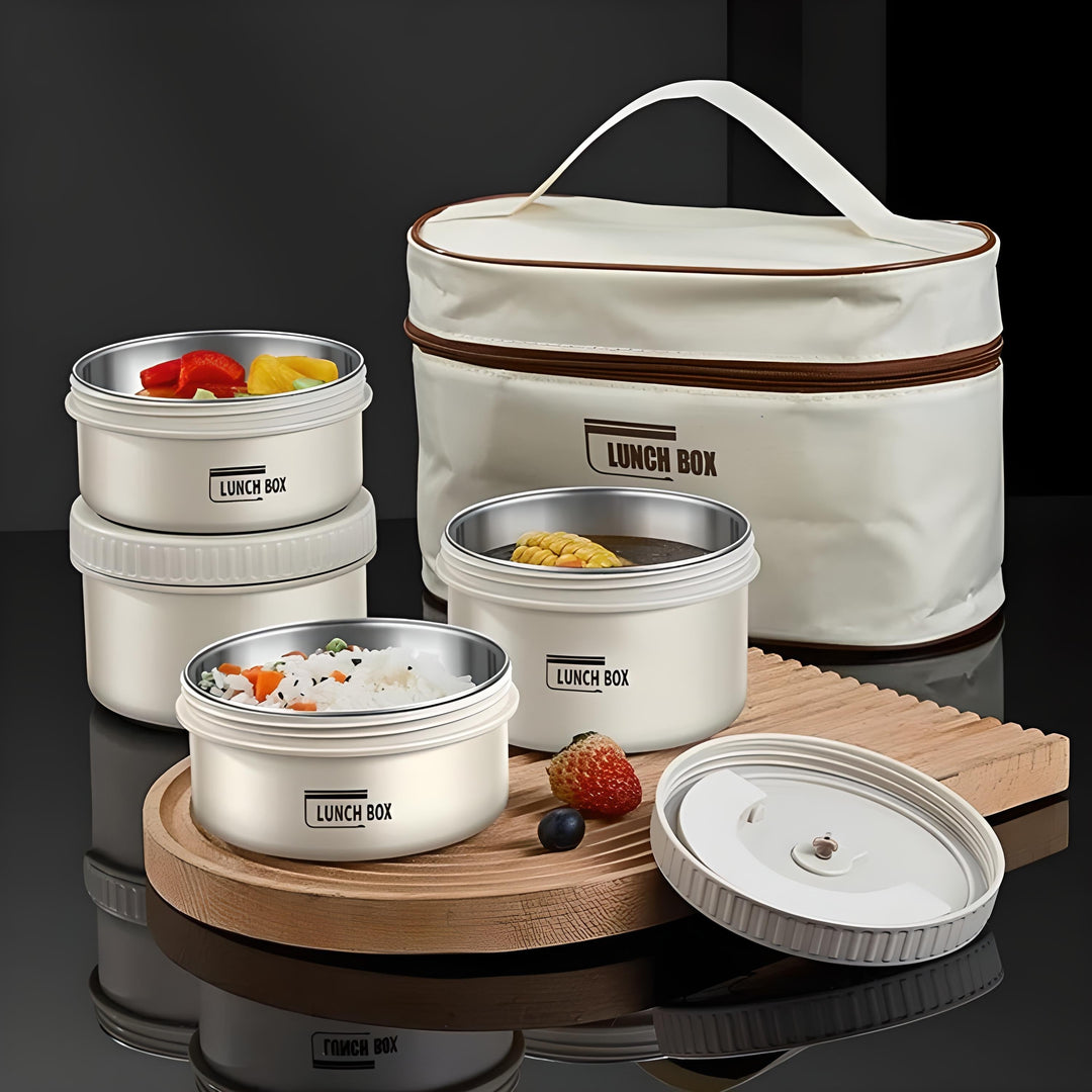 Unisex isolierter Essensbehälter aus Edelstahl, perfekt für Mealprep im Büro und beim Sport.
