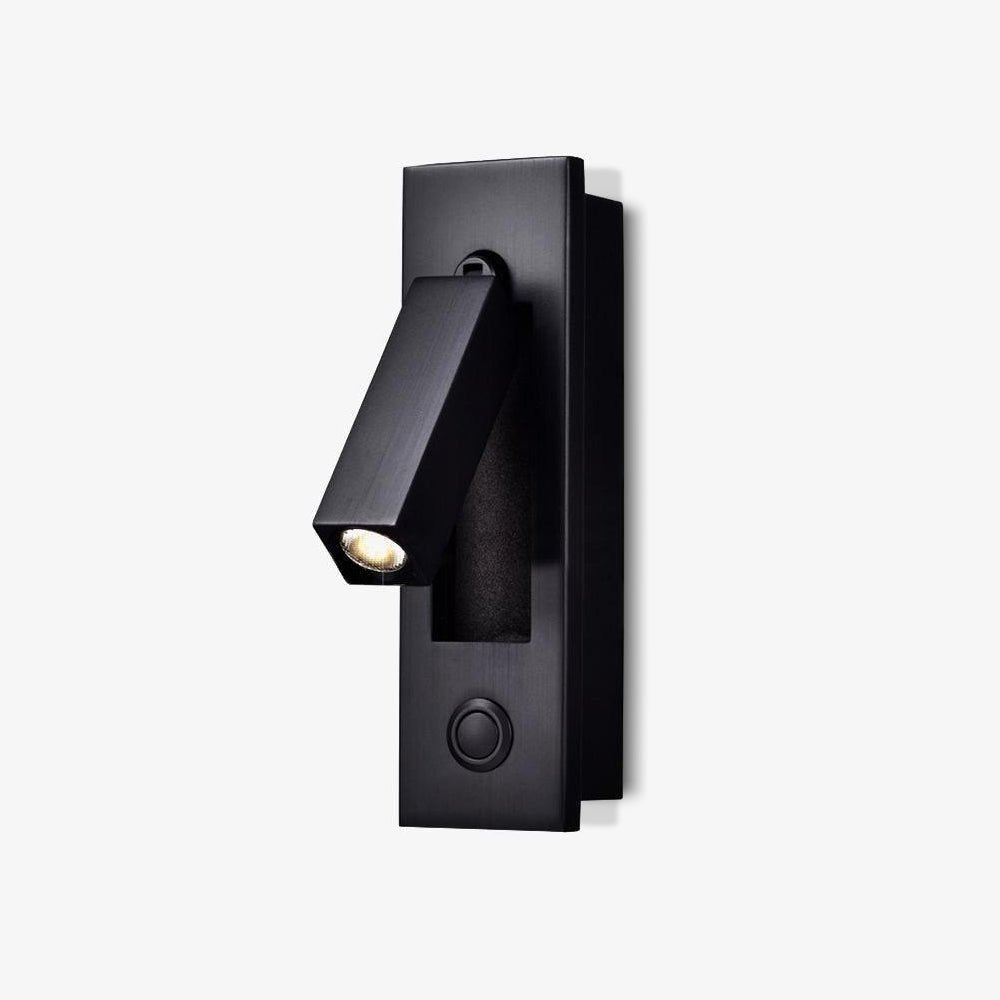 Moderne, schwenkbare LED-Wandleuchte Noxell in Nickel, minimalistische Leselampe für Innenräume.