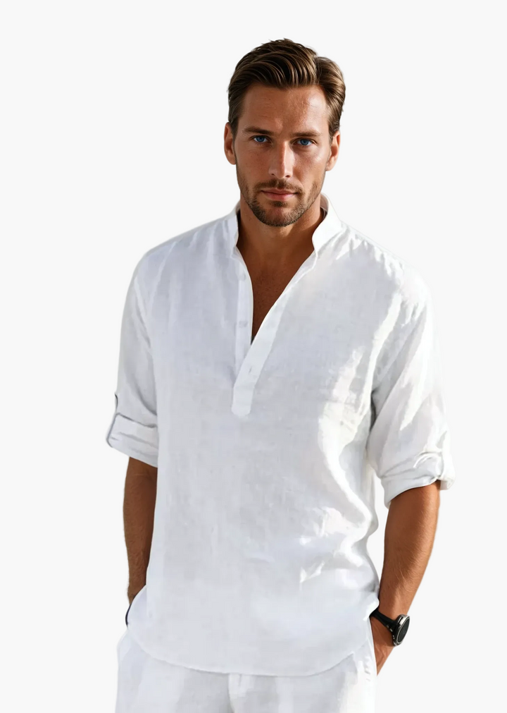 Elegantes Herren Freizeit-Sommerhemd; ideal für Urlaub, Strand und entspannte Anlässe; hoher Komfort.