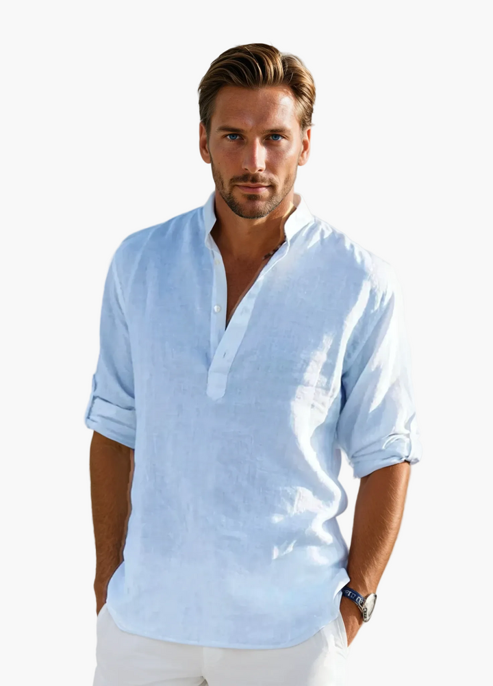 Vielseitiges Herren Sommerhemd; atmungsaktiv und elegant für Freizeit, Strand & Urlaub.