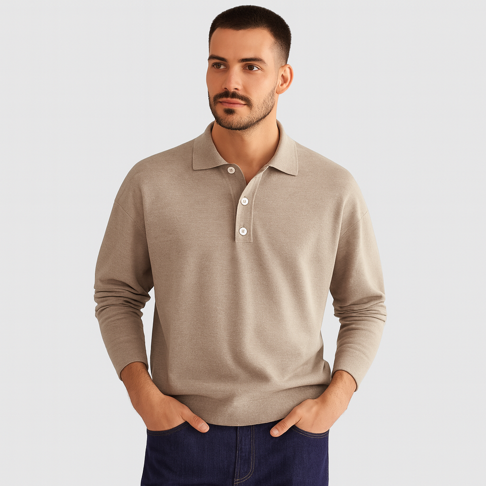 Elegantes Slim-Fit Herren Poloshirt in schlichtem Design, perfekt für Freizeit und Business Casual.