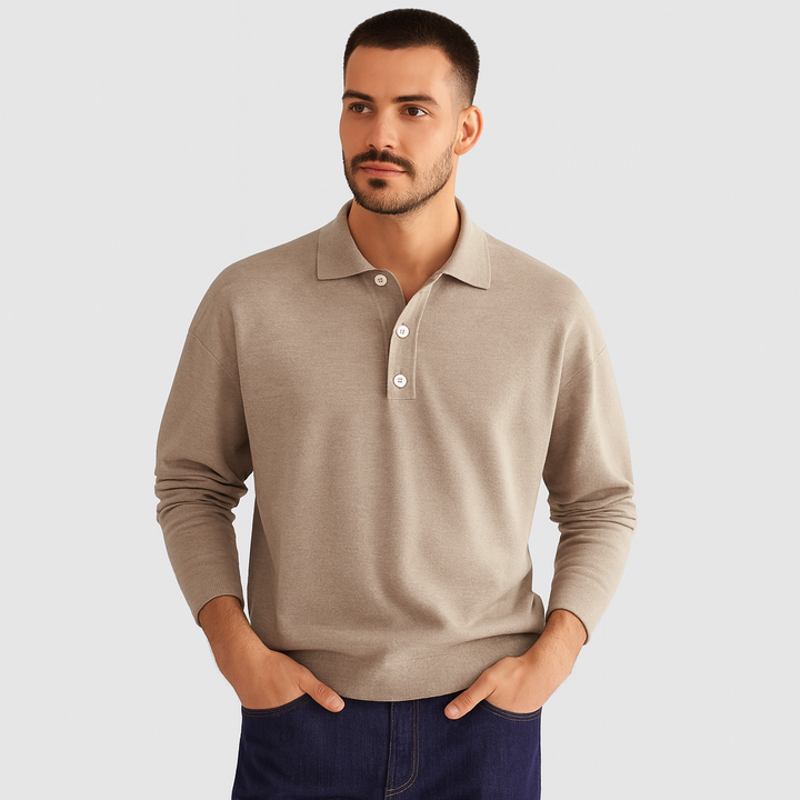 Elegantes Slim-Fit Herren Poloshirt in schlichtem Design, perfekt für Freizeit und Business Casual.
