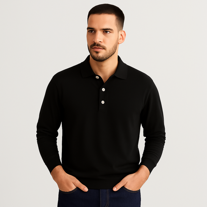 Modernes Herren Poloshirt Alex, figurbetont geschnitten, ideal für einen stilvollen Auftritt in der Freizeit.