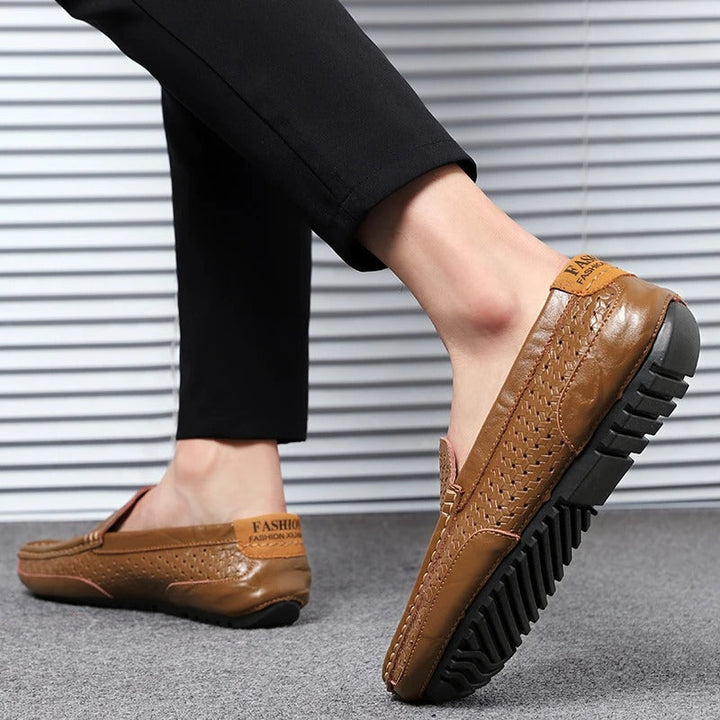 Stylische Herren Damiano Loafer aus Leder, ideal als Sommer- oder Freizeitschuh.