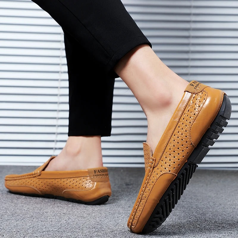 Herren Leder-Loafer Damiano, atmungsaktiv & stylisch, ein vielseitiger Sommerschuh.