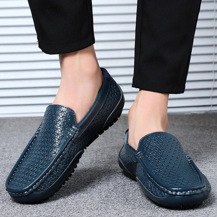 Stilvolle Herren Schlupfschuhe Damiano aus Leder, atmungsaktiv für Sommer & Business.