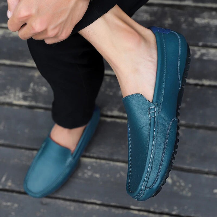 Herren Leder-Loafer Damiano, stylisch, atmungsaktiv und bequem, ideal für Frühling/Sommer.