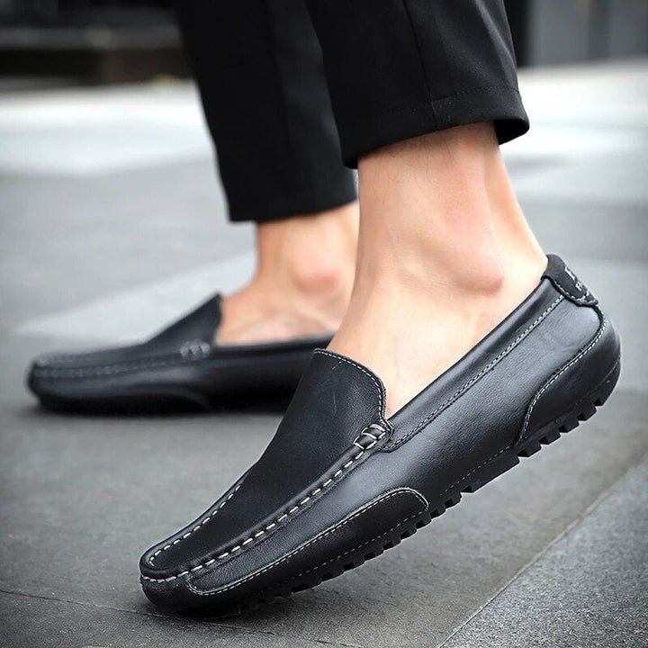 Damiano Herren Loafer, edle Lederschuhe, atmungsaktiv für warme Tage.