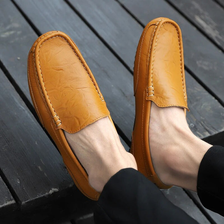 Stylische Herren Damiano Loafer, atmungsaktive Lederschuhe für Sommer und Business.