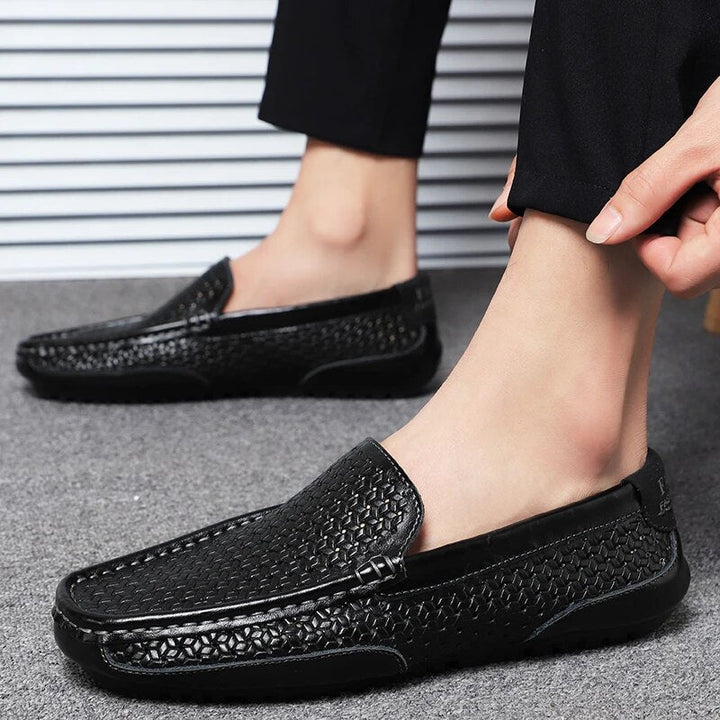 Komfortable Herren Sommerschuhe Damiano, Leder-Loafer für elegante Auftritte.