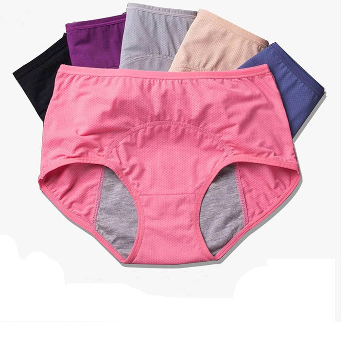 Dreierpack saugfähige Damenunterwäsche, ideal als Periodenhöschen, für zuverlässigen Schutz und Hygiene.
