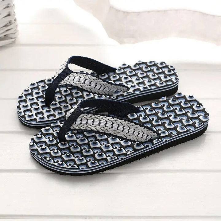 Bequeme Herren Massage-Sandalen "Luca" mit offener Zehenpartie für zuhause und Freizeit.