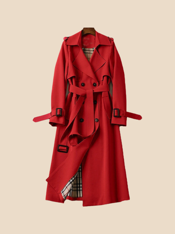 Stilvoller Damen Übergangs-Trenchcoat für Frühling & Herbst, zeitloser Doppelreiher-Mantel.