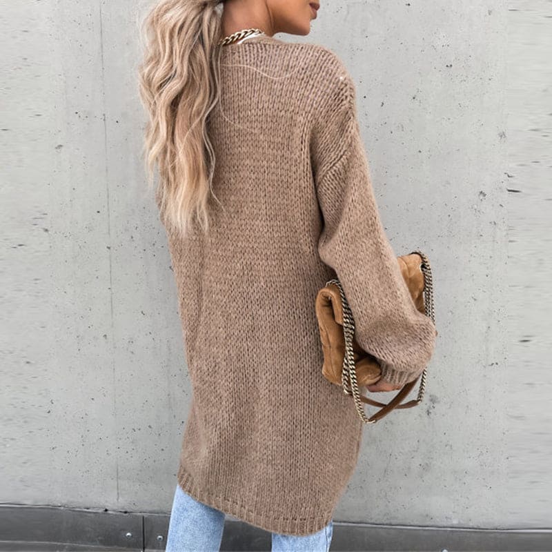 Modische Damen Strickjacke, vielseitiger Cardigan für Herbstmode & Wintermode. Elegant, kuschelig & gemütlich.