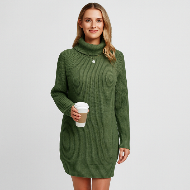 Figurschmeichelndes Strick Midikleid Amira, klassisches Design, langanhaltender Komfort.
