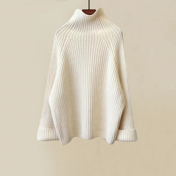 Warmes Damen Strickset in elegantem Design; weicher Rollkragenpullover & bequeme Strickhose für den Winter.