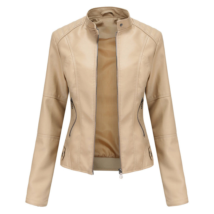 Bequeme Damenjacke für den Alltag mit hohem Kragen und Reißverschluss, modisch & praktisch.