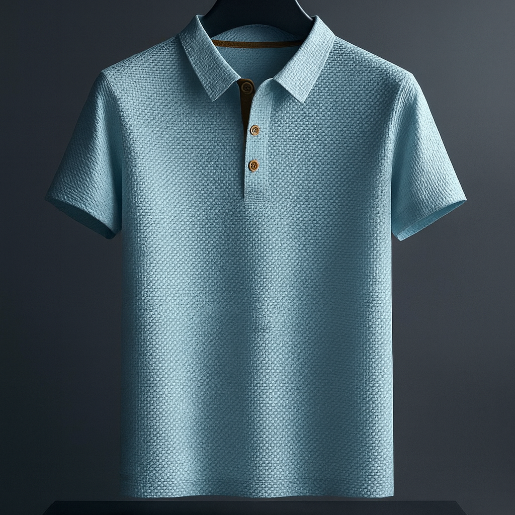 Modernes Herren-Poloshirt, Kurzarm, Stretch-Fit für stilvollen Komfort. Ideal für Freizeit & Business-Casual.