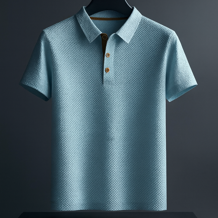 Modernes Herren-Poloshirt, Kurzarm, Stretch-Fit für stilvollen Komfort. Ideal für Freizeit & Business-Casual.