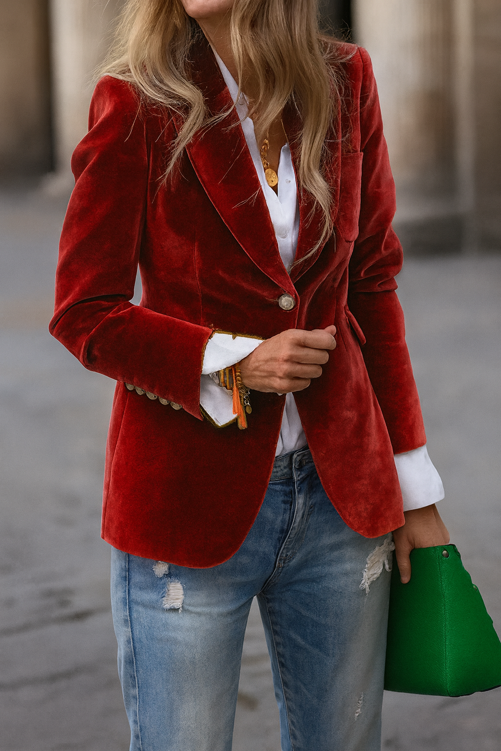 Femininer Damenblazer, tailliert, ideal für schicke Kombinationen in der Damenmode.