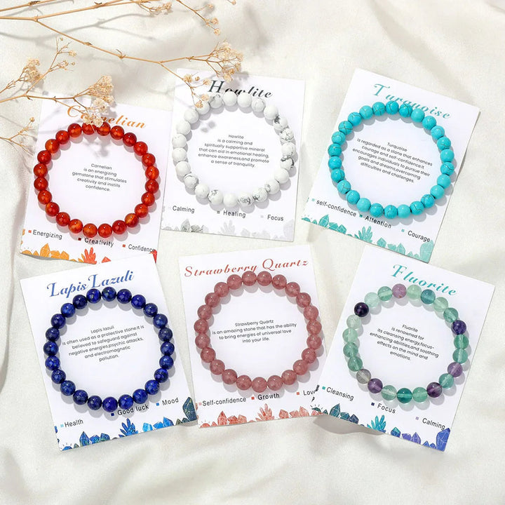 Damen Armband aus Natursteinen; Energie & spirituelle Ausgeglichenheit.