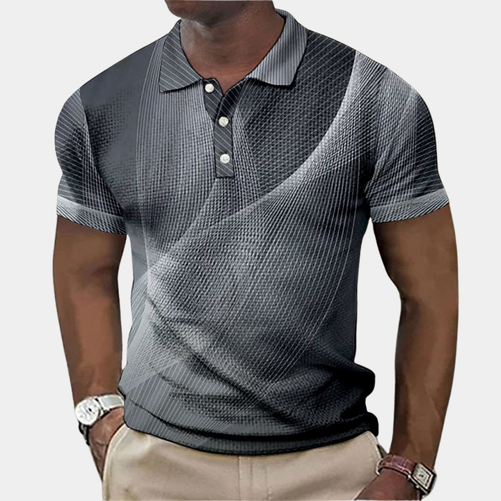 Stylisches Herren Poloshirt, klassisch geschnitten, ideal für den Sommer. Bequemer Freizeit-Look.