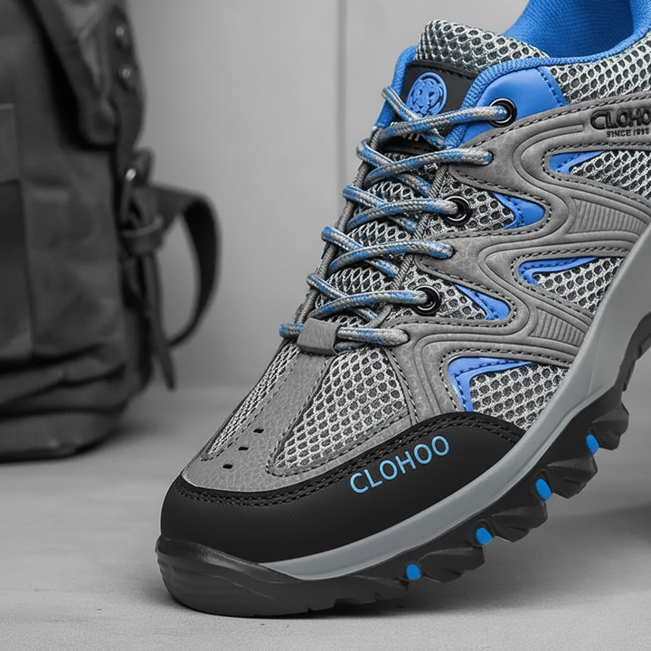 Atmungsaktive Herren Wanderschuhe Evan mit griffiger Outdoor-Sohle für Komfort bei Wanderungen & Freizeitsport.