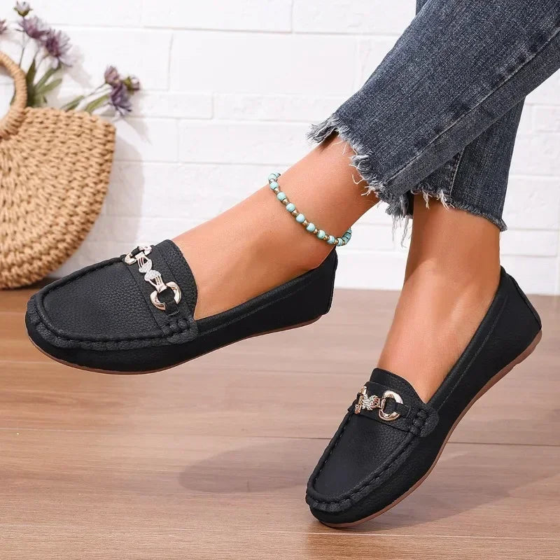 Leichte, atmungsaktive Damen Sommer Loafer; ultrakomfortable, gepolsterte Schuhe mit Schmetterling-Design.