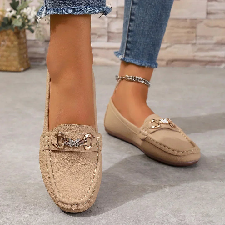 Orthopädische Damen Loafer, gepolstert für maximalen Komfort; ideale Alltagsschuhe mit Schmetterling.