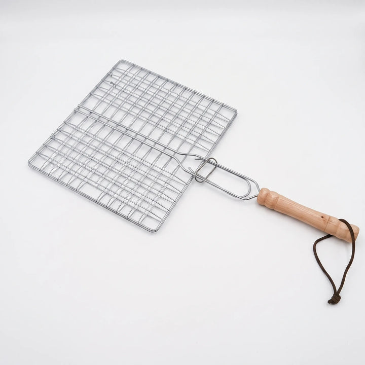 Praktischer klappbarer Grillkorb für Barbecue & Outdoor-Küche. Perfekt zum Grillen von Fleisch, Fisch & Gemüse.