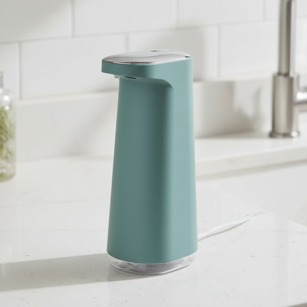 Hygienischer HygioFoam Schaumseifenspender, automatisch und berührungslos für saubere Hände in Bad & Küche.