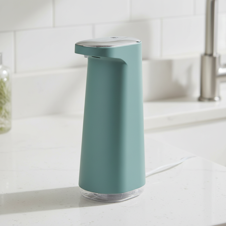 Hygienischer HygioFoam Schaumseifenspender, automatisch und berührungslos für saubere Hände in Bad & Küche.
