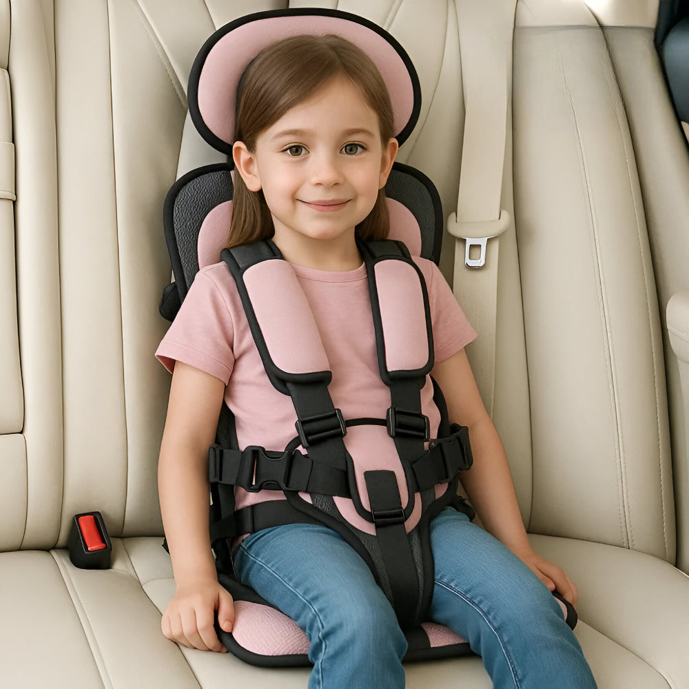 Baby-Autositz, tragbar und leicht, mit pflegeleichtem, waschbarem Stoffbezug.