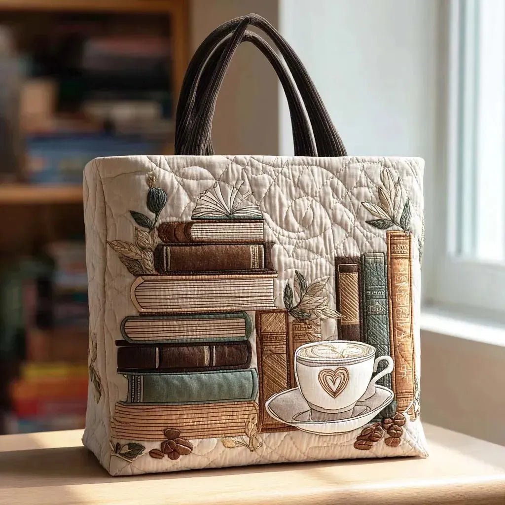 Handgefertigte Unisex Tragetasche mit stilvollem Kaffee-Design aus Baumwolle & Polyester, ideal für den Alltag.